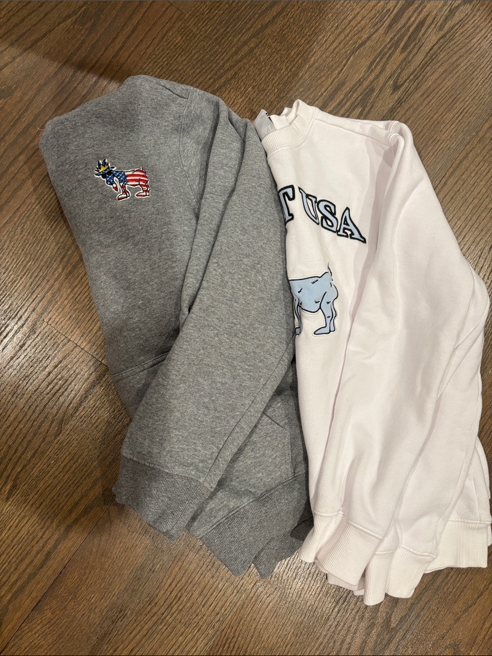 Kids USA Graphic Sweatshirt Set - Gray & white